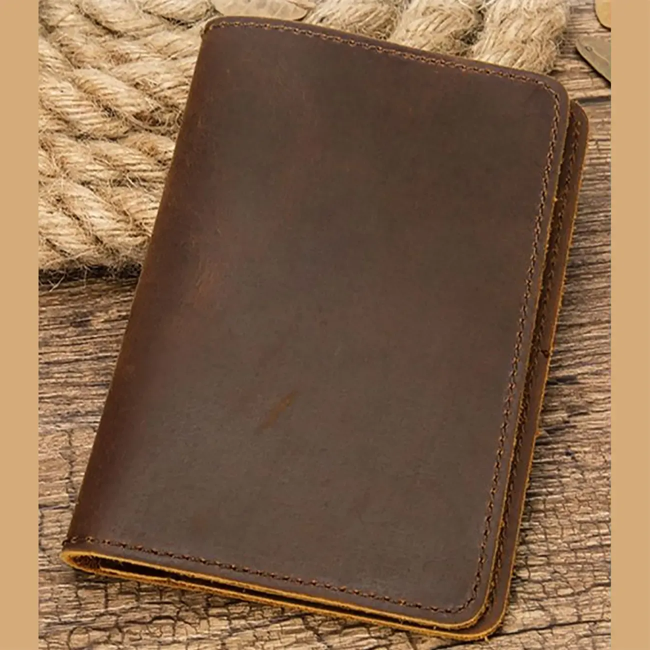 Coteci Luxury Series Passport Holder, Brown