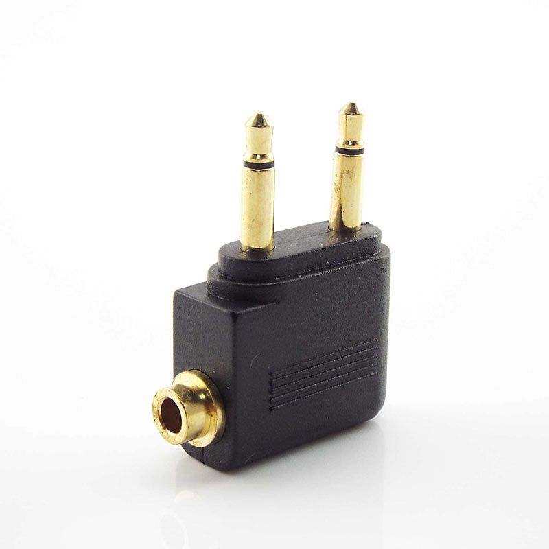 Coteci 3.5mm Airline Audio Plug 2 in 1