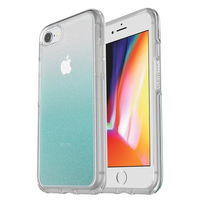 OtterBox iPhone 8 Symmetry Clear Series, Graphic Aloha Ombre (Flake/Clear) OtterBox iPhone 8 Symmetry Clear Series, Graphic Aloha Ombre (Flake/Clear)