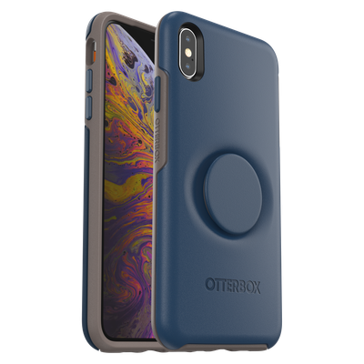 OtterBox Otter + Pop iPhone Xs Max Symmetry, Go To Blue (Blue/Iron) OtterBox Otter + Pop iPhone Xs Max Symmetry, Go To Blue (Blue/Iron)