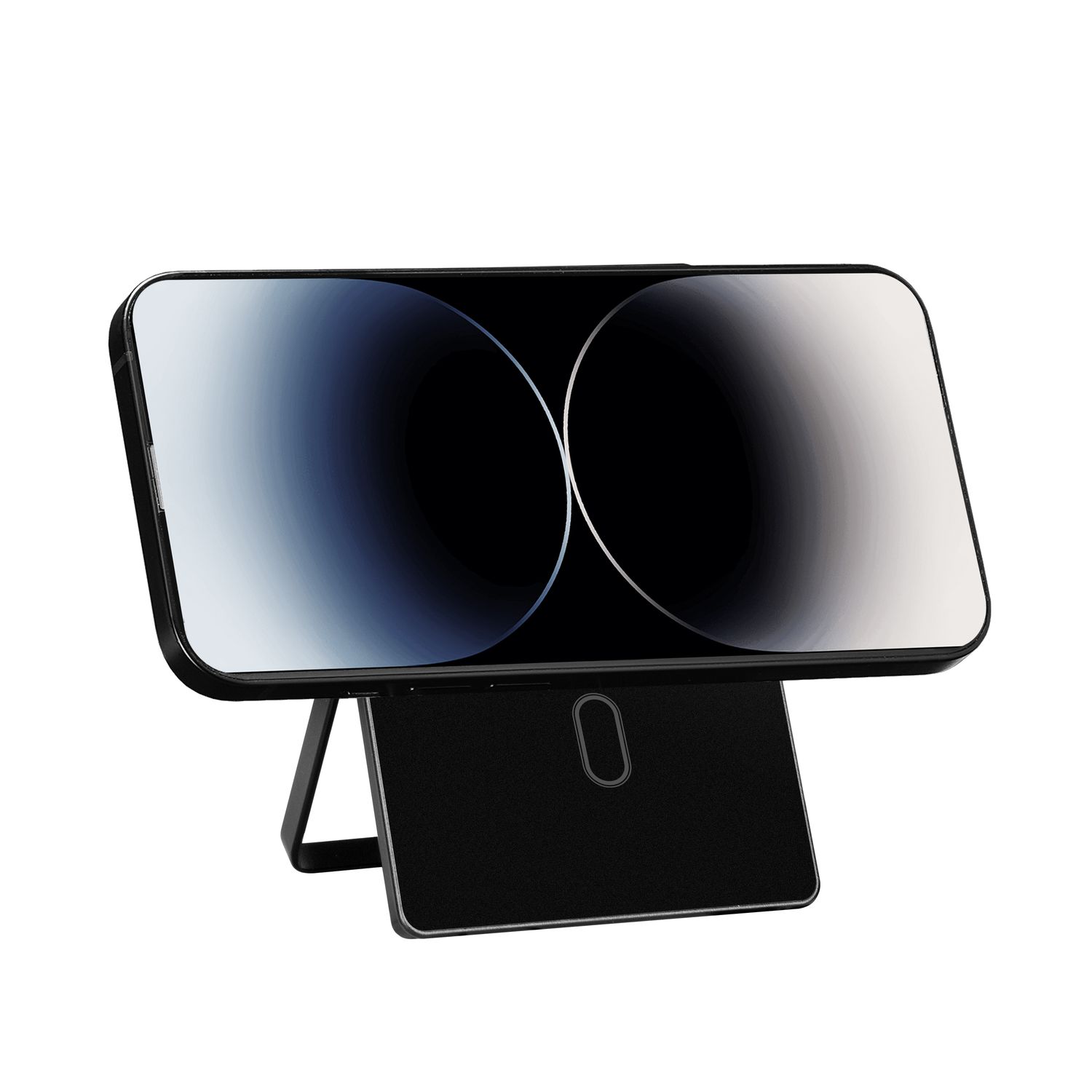 WiWU MW007 Aramid Fiber Warriors Mag Metal Stand Card Holder, Black