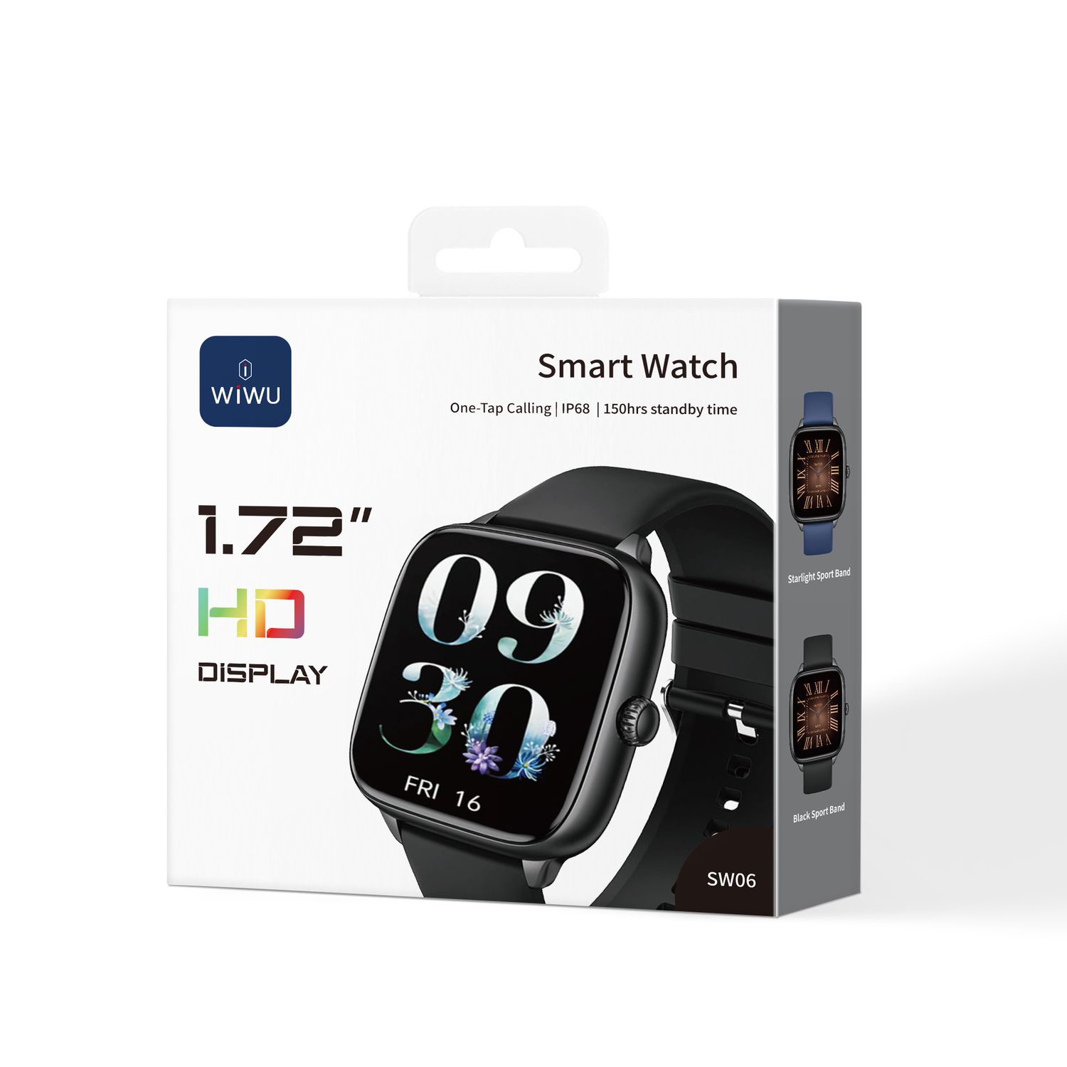 WiWU SW06 Smart Watch, Black