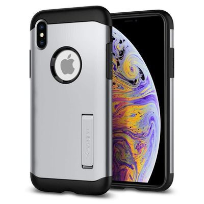 Spigen iPhone Xs Max Slim Armor, Satin Silver Spigen iPhone Xs Max Slim Armor, Satin Silver