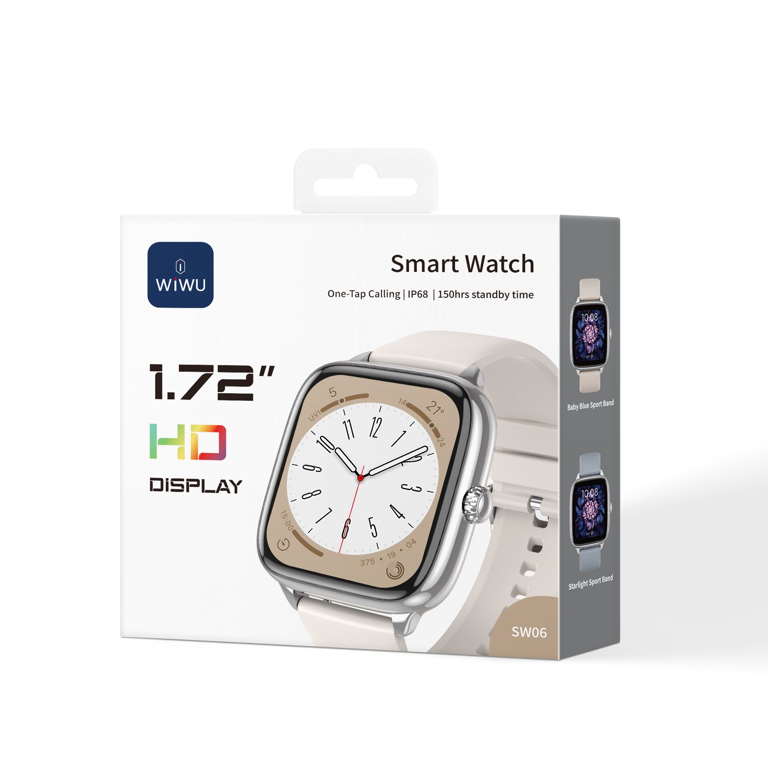 WiWU SW06 Smart Watch, Silver
