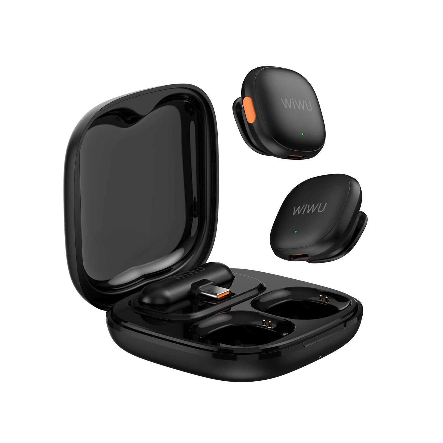 WiWU WM6 USB-C Duo Wireless Mircrophone, Black