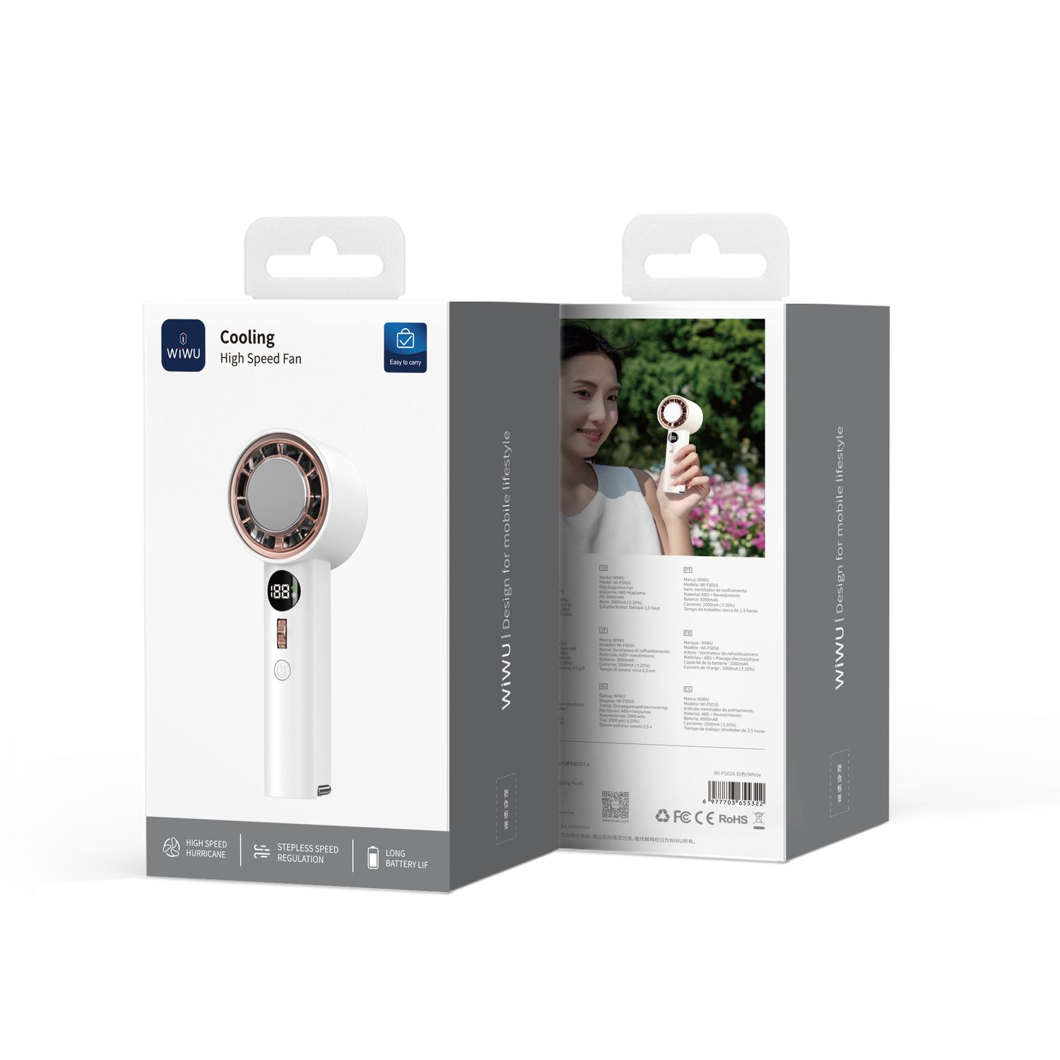 WiWU FS16 Cooling High Speed Fan, White
