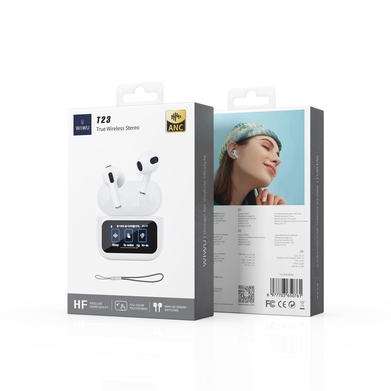 WiWU T23 True Wireless Stereo, White