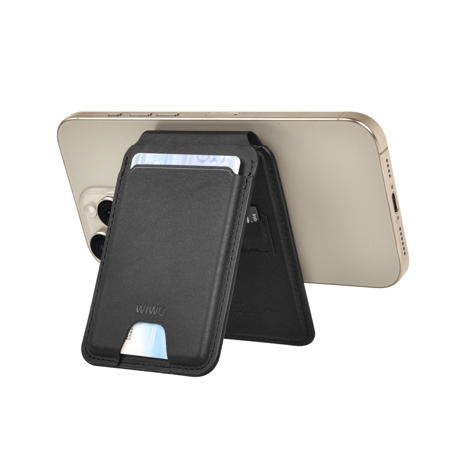 WiWU MW005 Mag Wallet with Findmy, Black