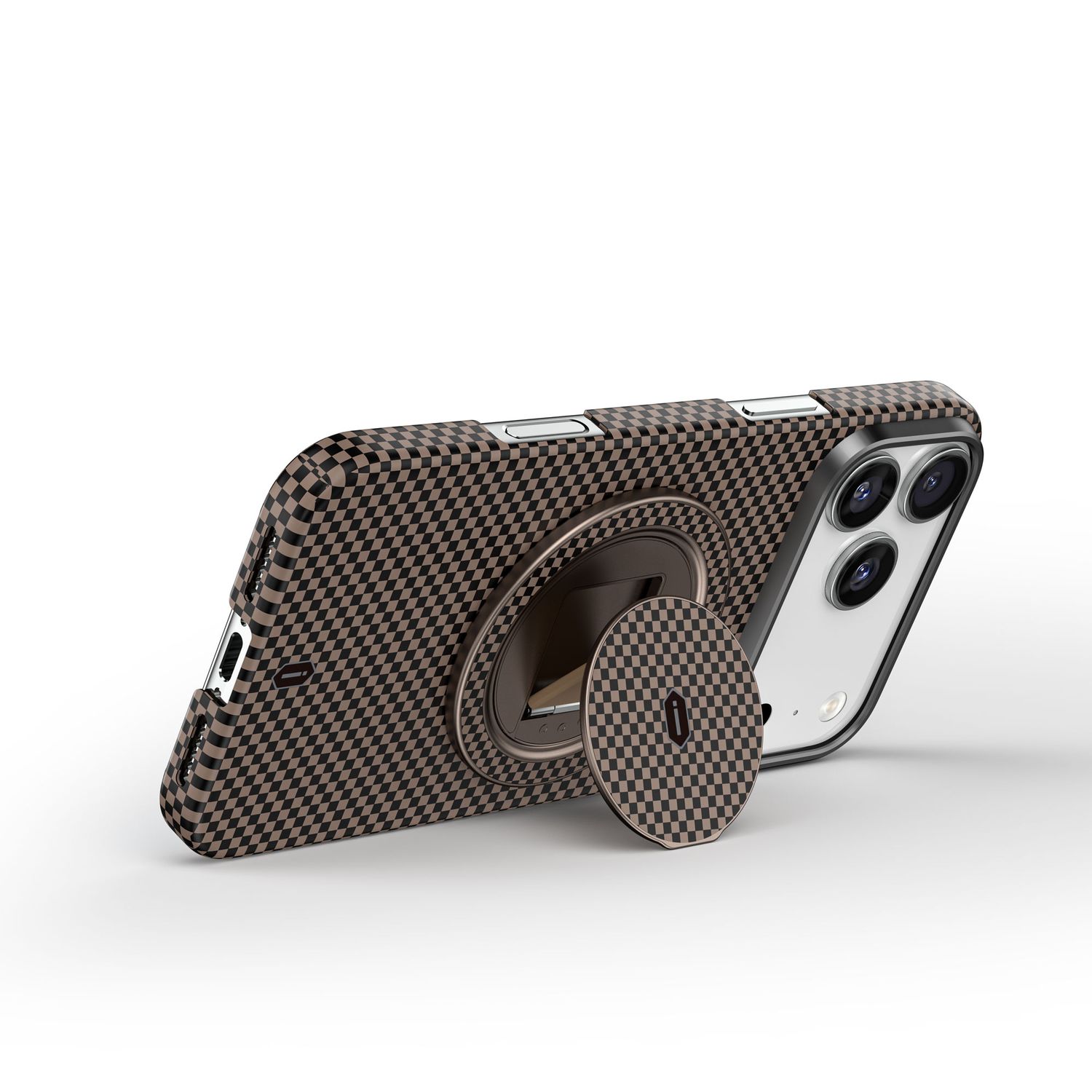 WiWU MW8 Aramid Fiber 360 Rotation Magnetic Ring Holder, Titanium