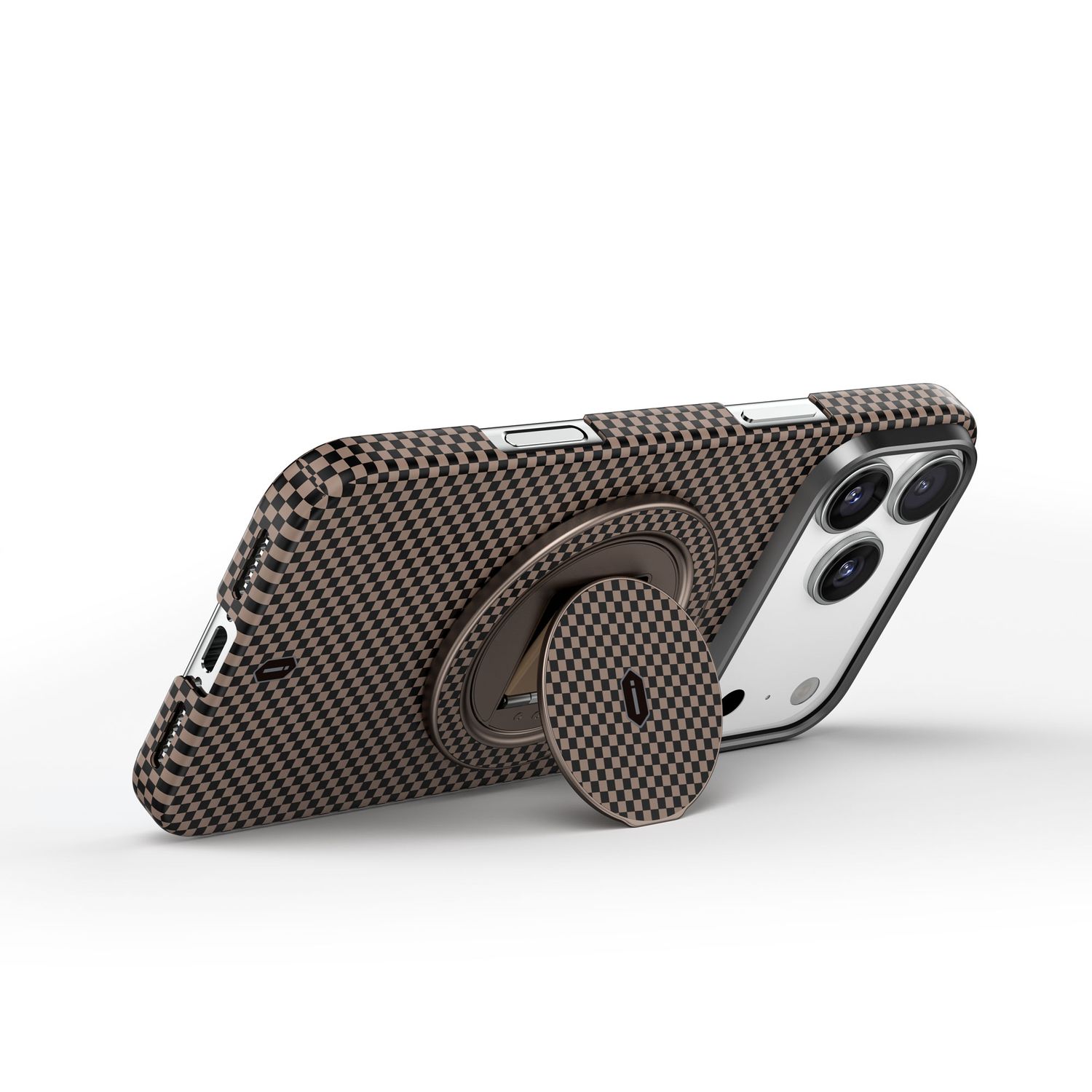 WiWU MW8 Aramid Fiber 360 Rotation Magnetic Ring Holder, Titanium