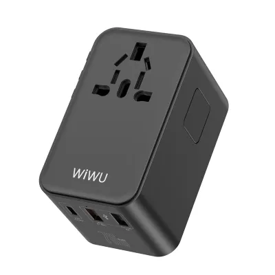 WiWU UA9 Aramid Fiber 70W GaN Universal Adapter, Black