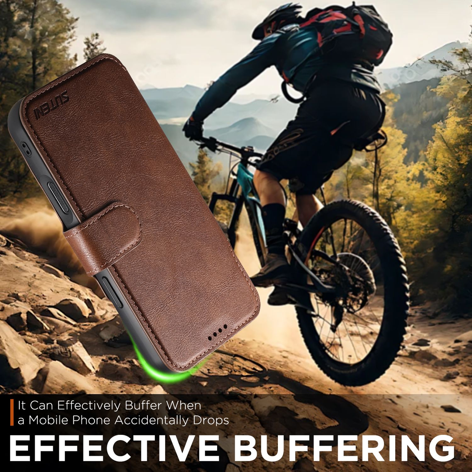 KDS iPhone 16 Pro Max Q5 Flip Case, Brown