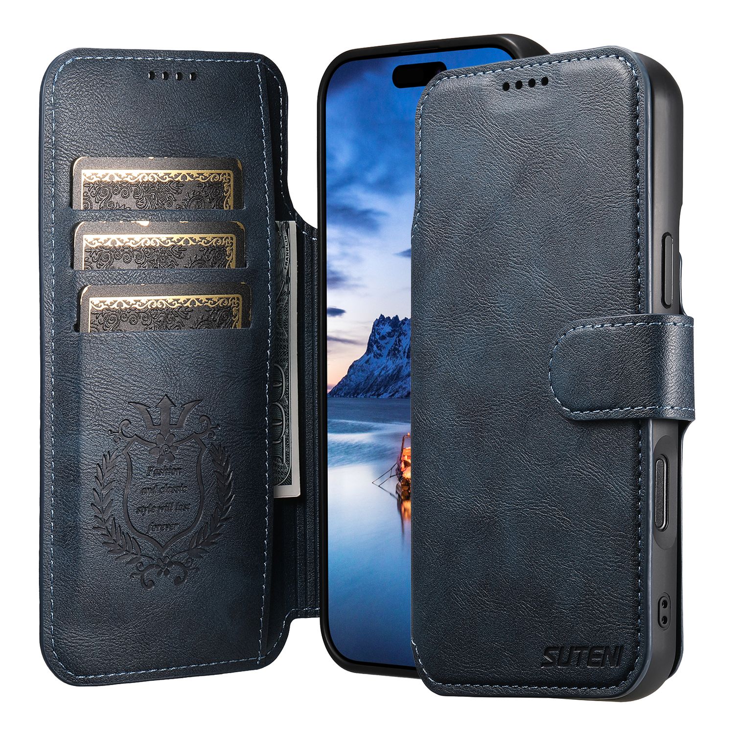 KDS iPhone 16 Pro Max Q5 Flip Case, Blue