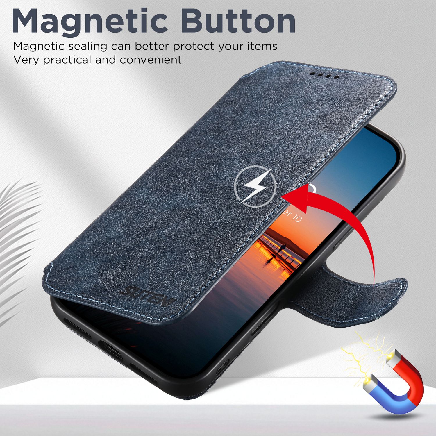 KDS iPhone 15 Pro Q5 Flip Case, Blue