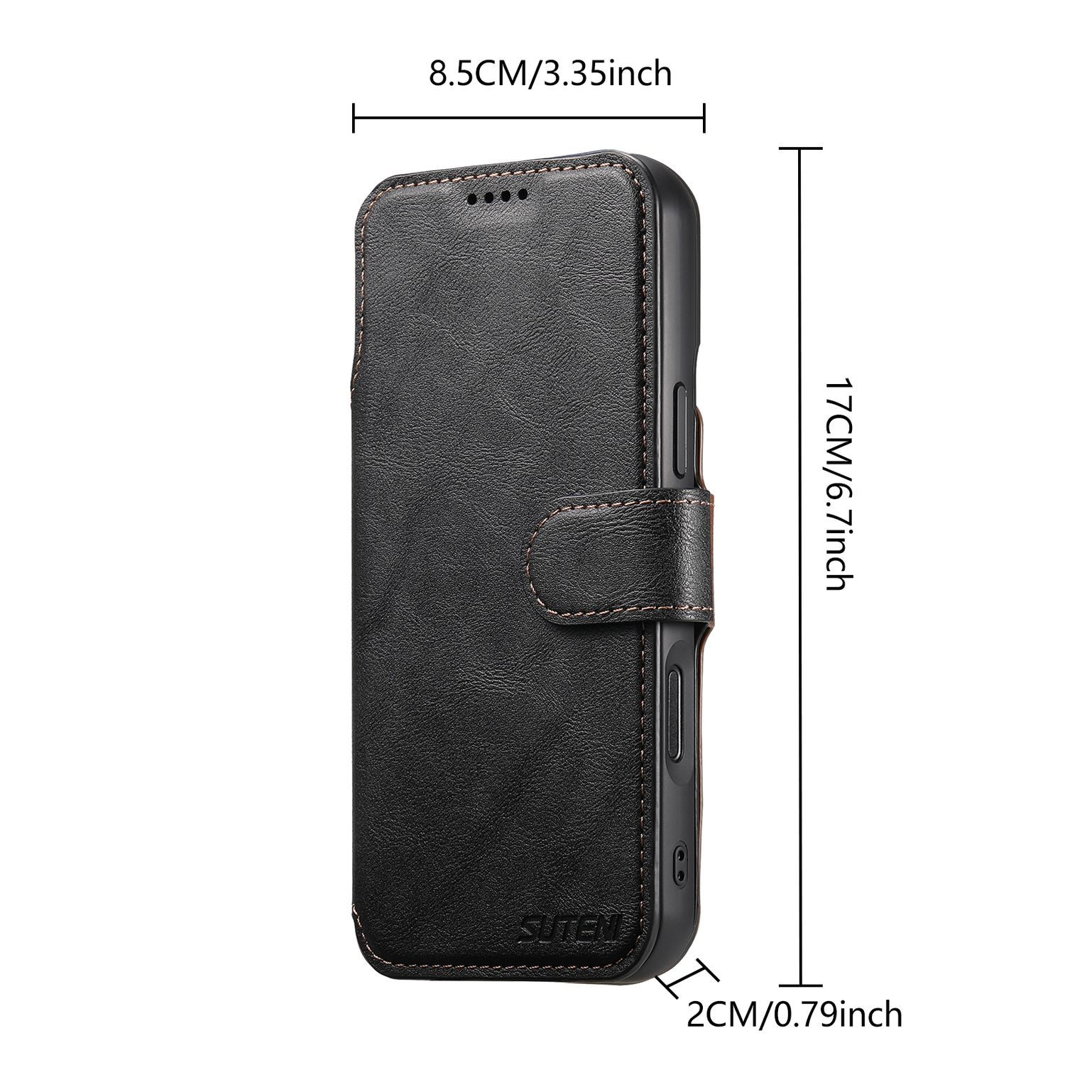 KDS iPhone 15 Pro Q5 Flip Case, Black