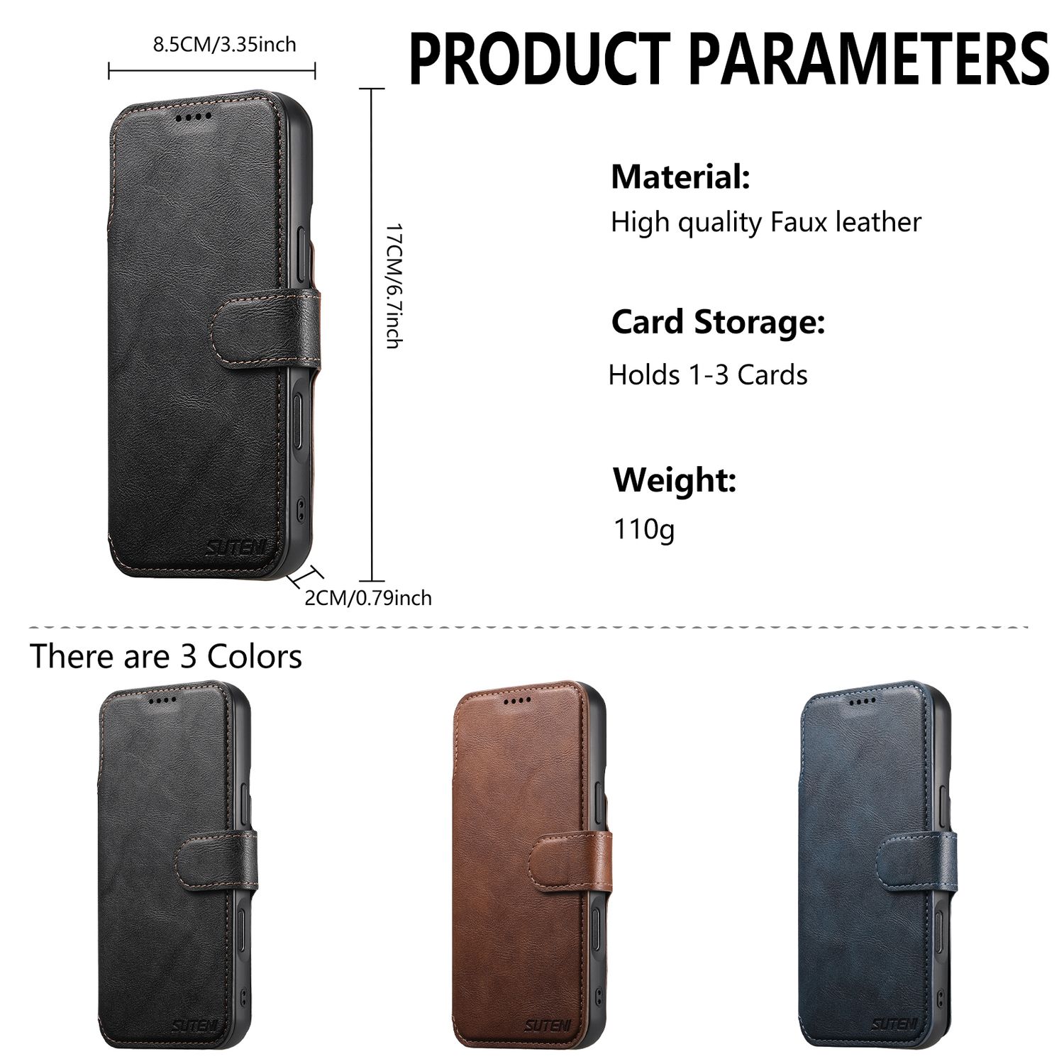 KDS iPhone 14 Pro Max Q5 Flip Case, Black