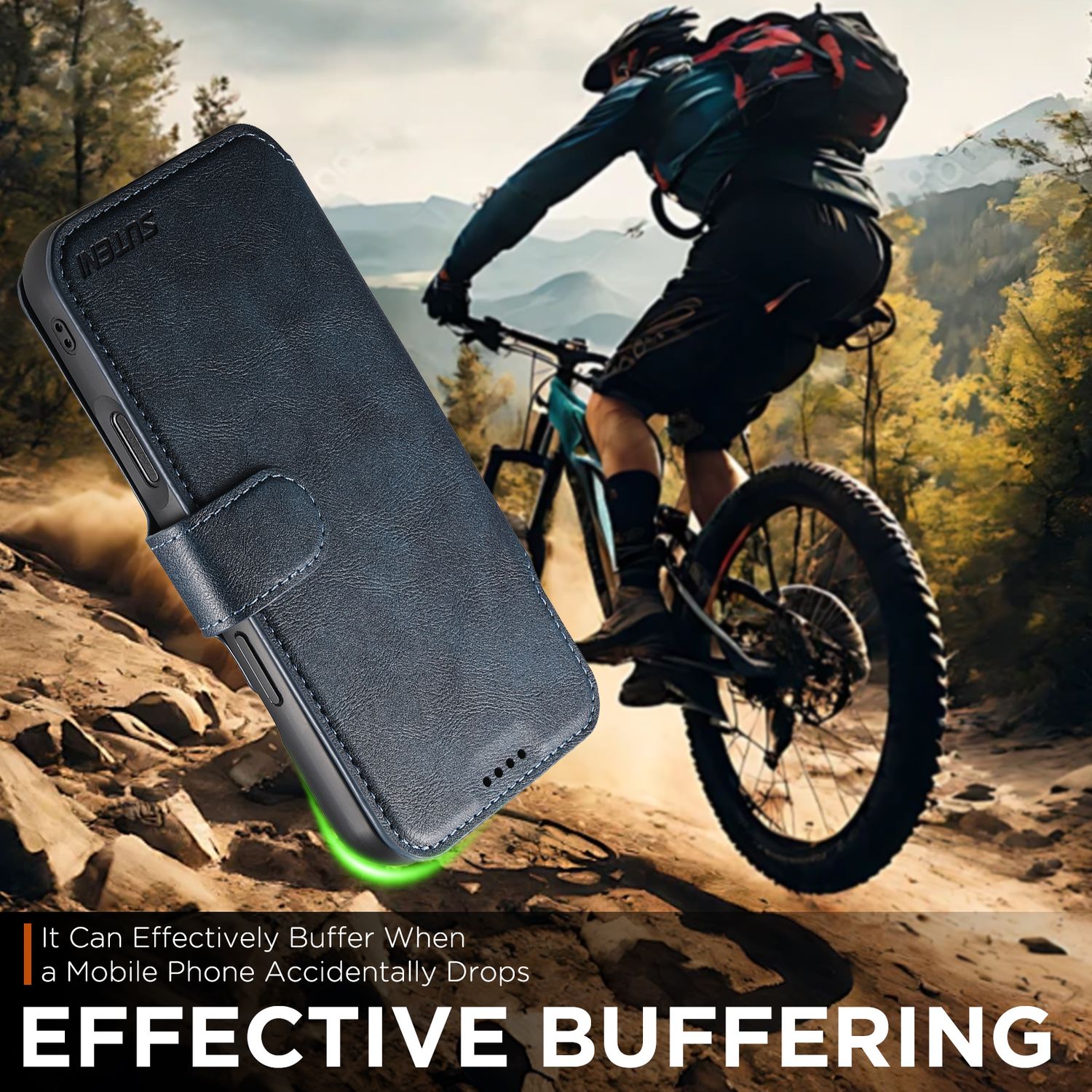 KDS iPhone 13 Pro Max Q5 Flip Case, Blue