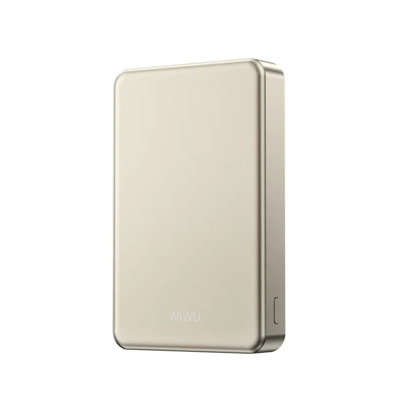 WiWU P15-1 Ultra Thin Magnetic Power Bank 10,000mAh, Gold