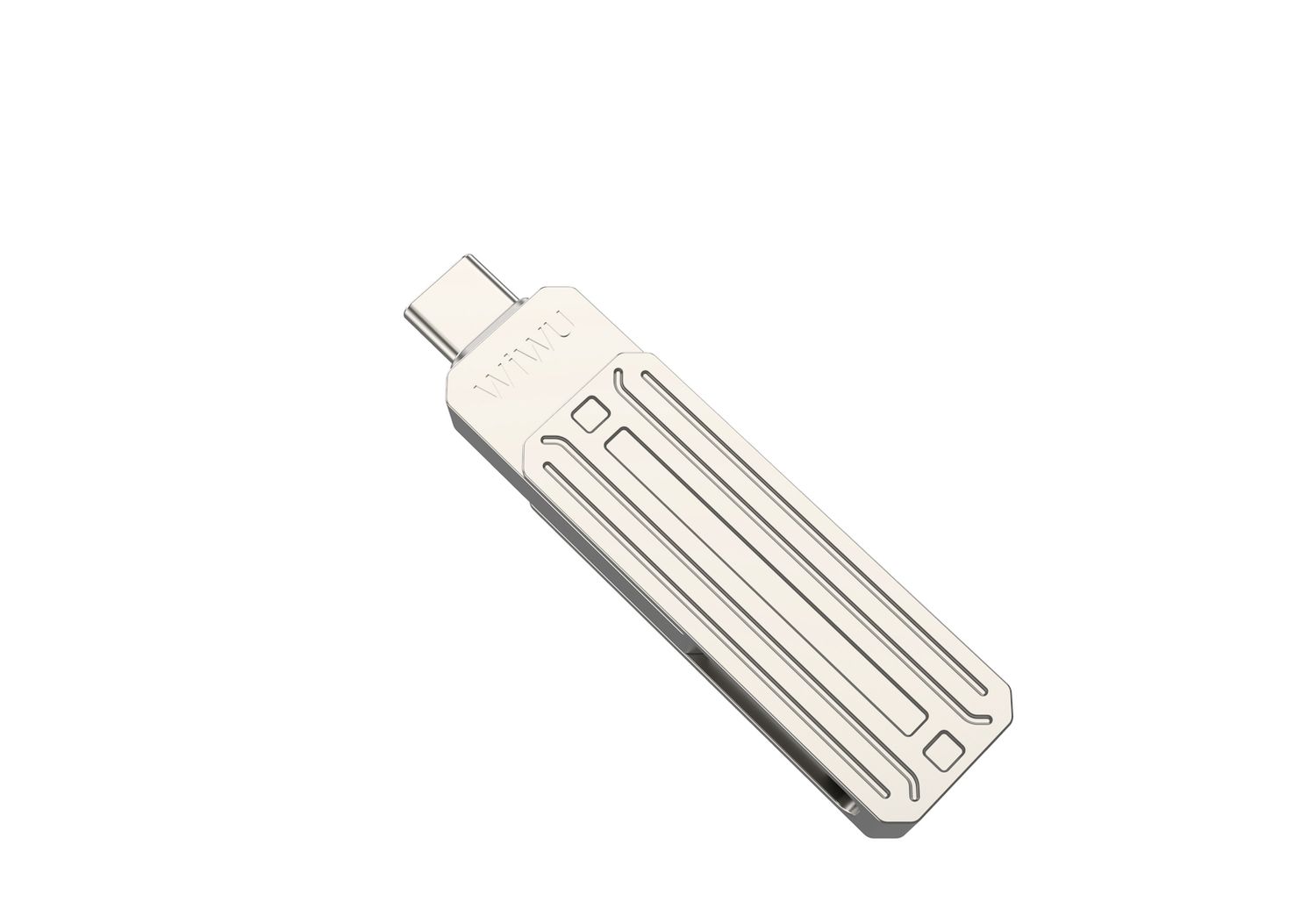 WiWU FD001 3 in 1 USB 3.0 Flash Drive 64GB, Silver
