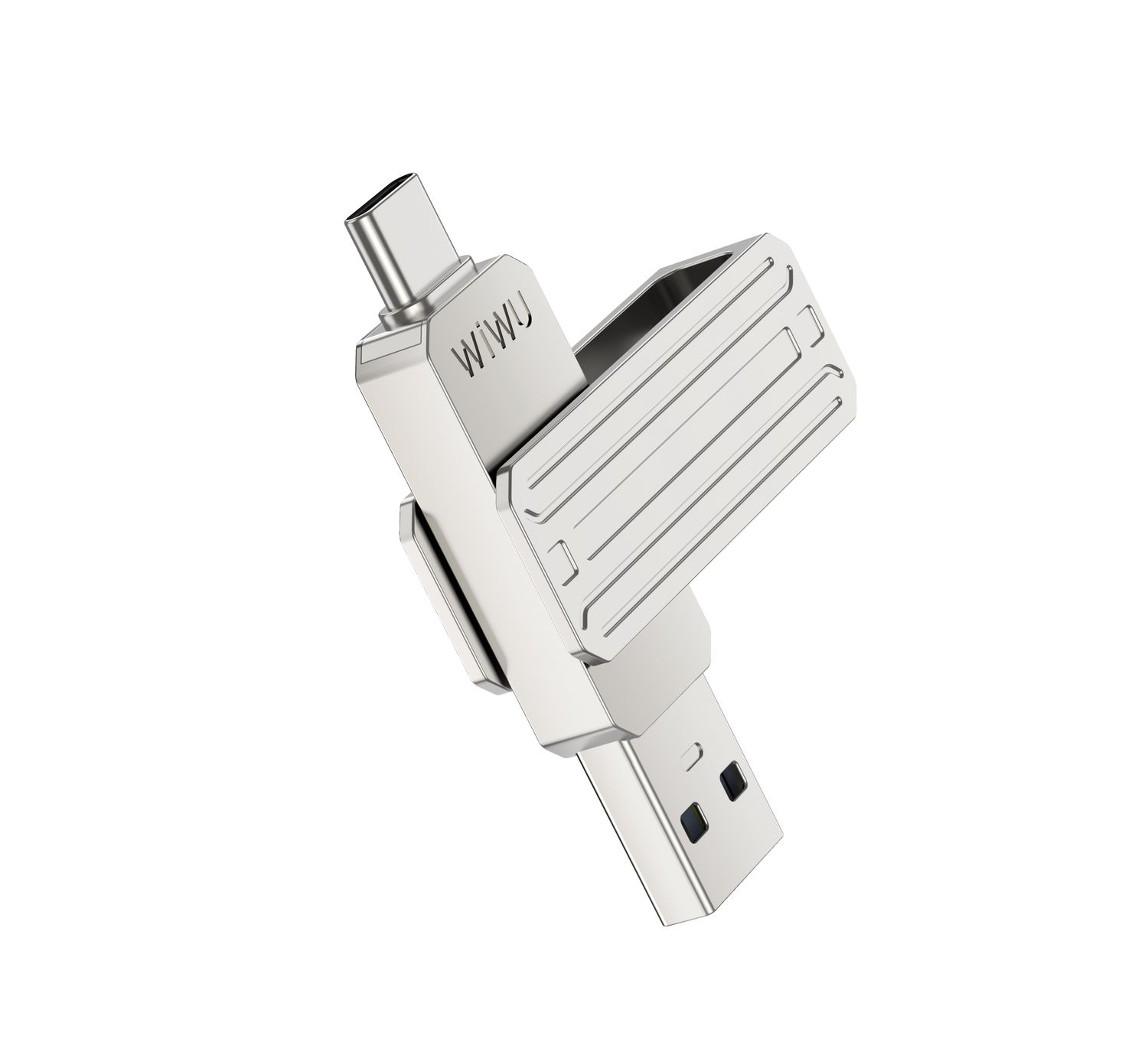 WiWU FD001 3 in 1 USB 3.0 Flash Drive 64GB, Silver