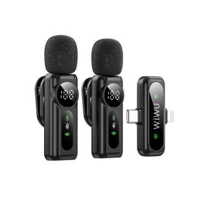 WiWU WM007 Duo Wireless Microphone, Black WiWU WM007 Duo Wireless Microphone, Black