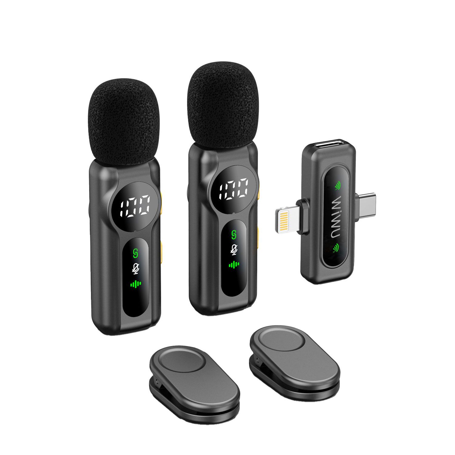WiWU WM007 Duo Wireless Microphone, Black