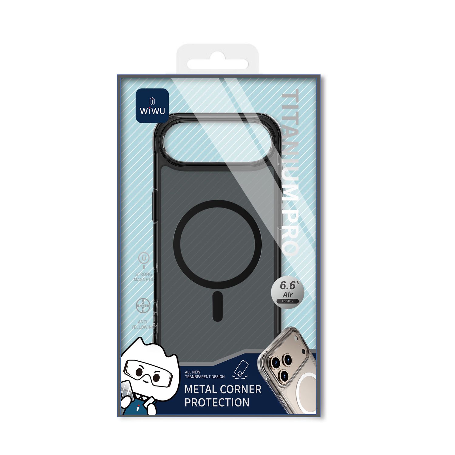 WiWU iPhone 17 Air Titanium Pro, Black