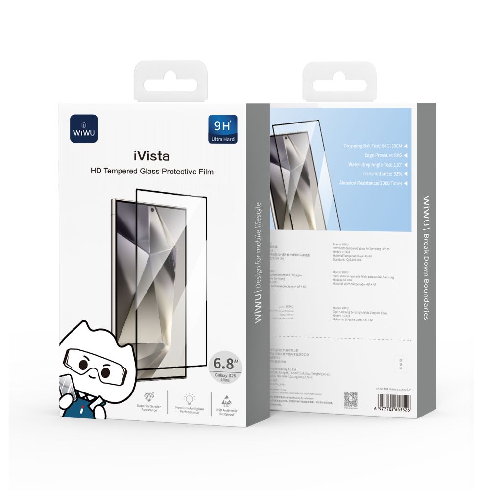 WiWU Samsung Galaxy S25 iVista Tempered Glass, Clear
