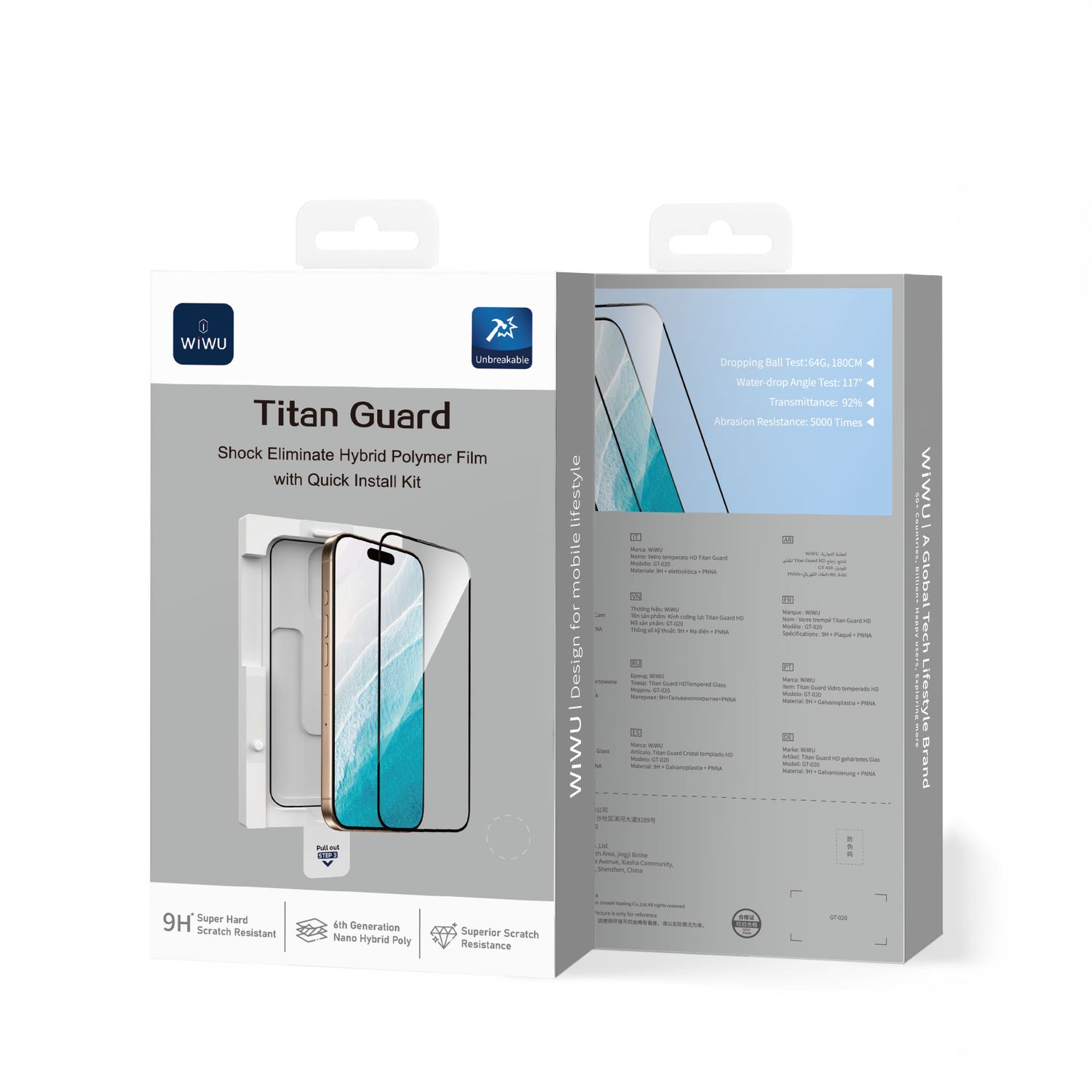 WiWU iPhone 17 Pro Max Titan Tempered Glass, 9H Clear