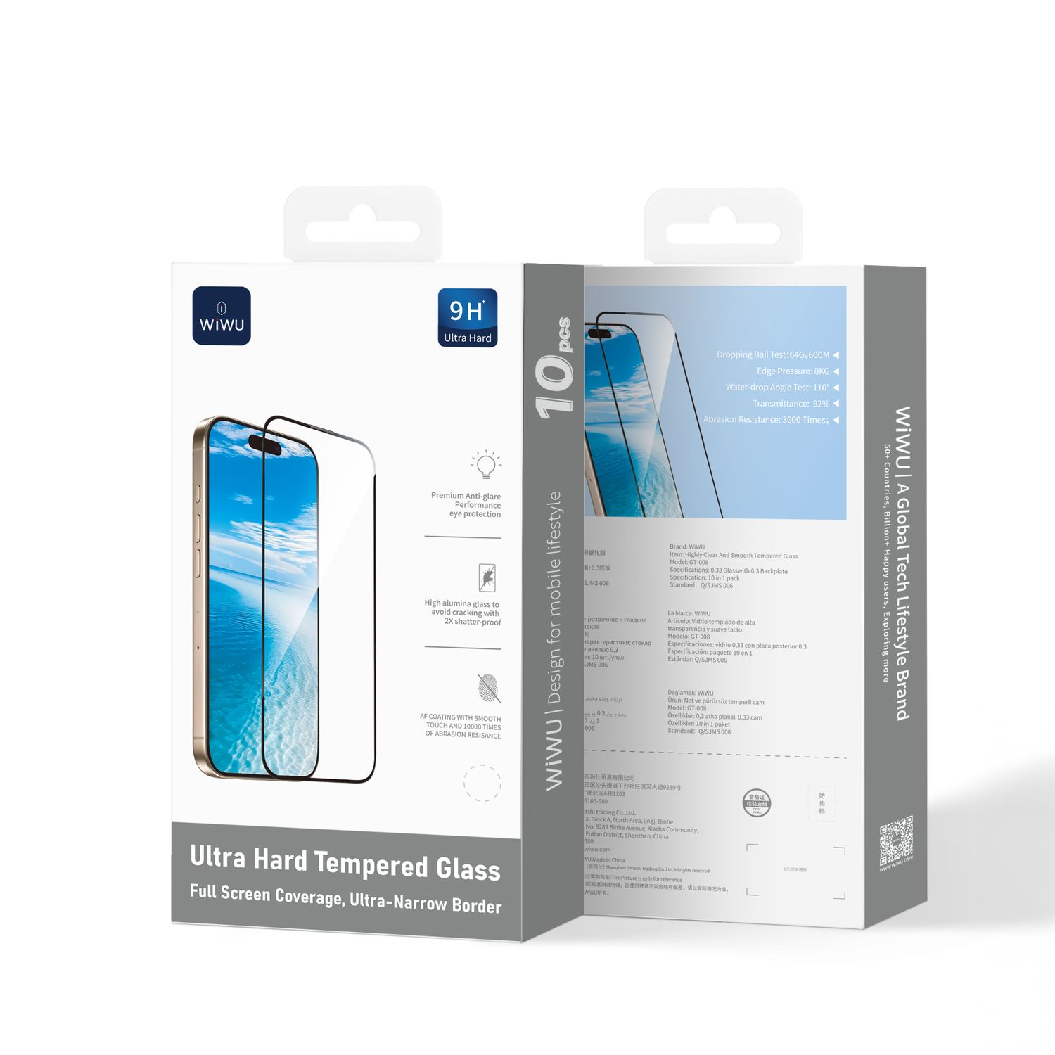 WiWU iPhone 17 Air Tempered Glass, Crystal Clear