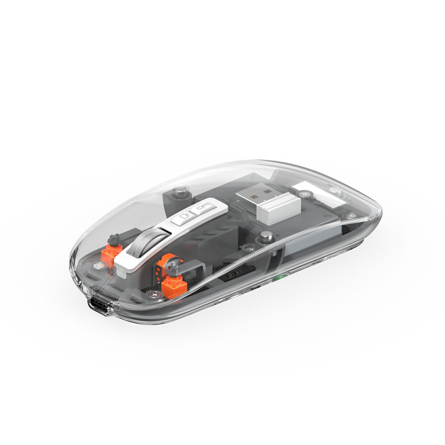 WiWU WM105 Crystal Magnetic Wirelsee Mouse, Grey