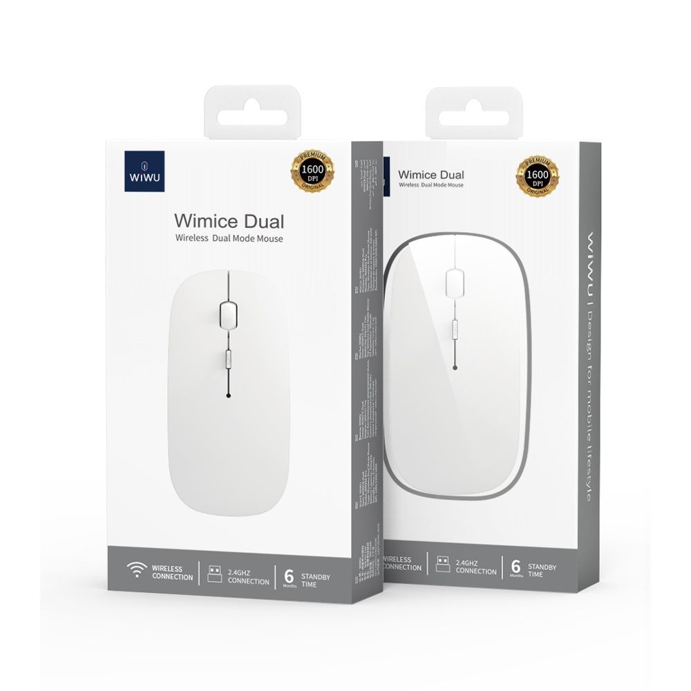 WiWU WM101 Pro Wimice Dual Wireless Mouse, White