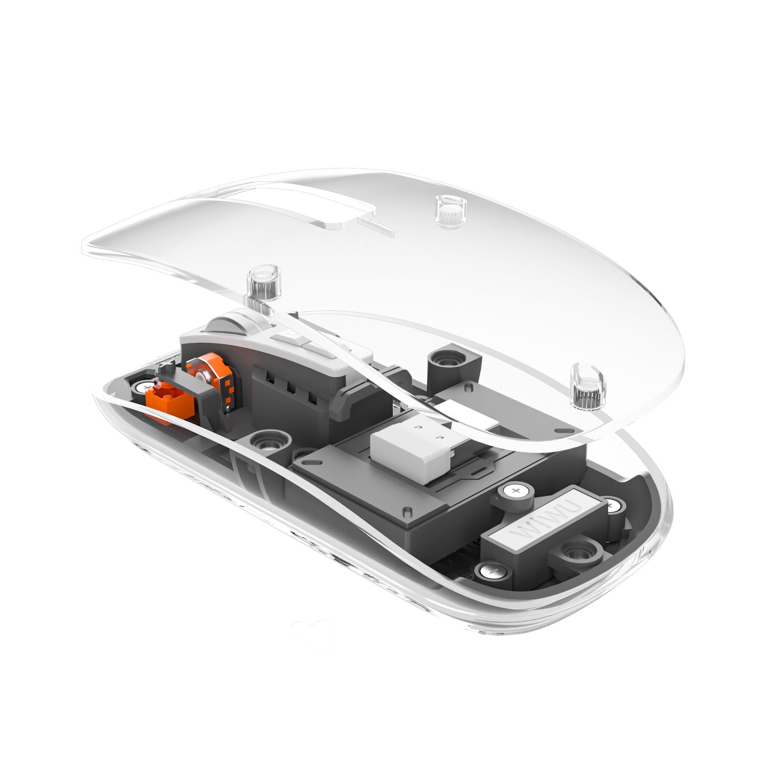 WiWU WM105 Crystal Magnetic Wirelsee Mouse, Grey
