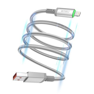 WiWU C081 Maglink USB-A to Lightning Cable, 1M Gray