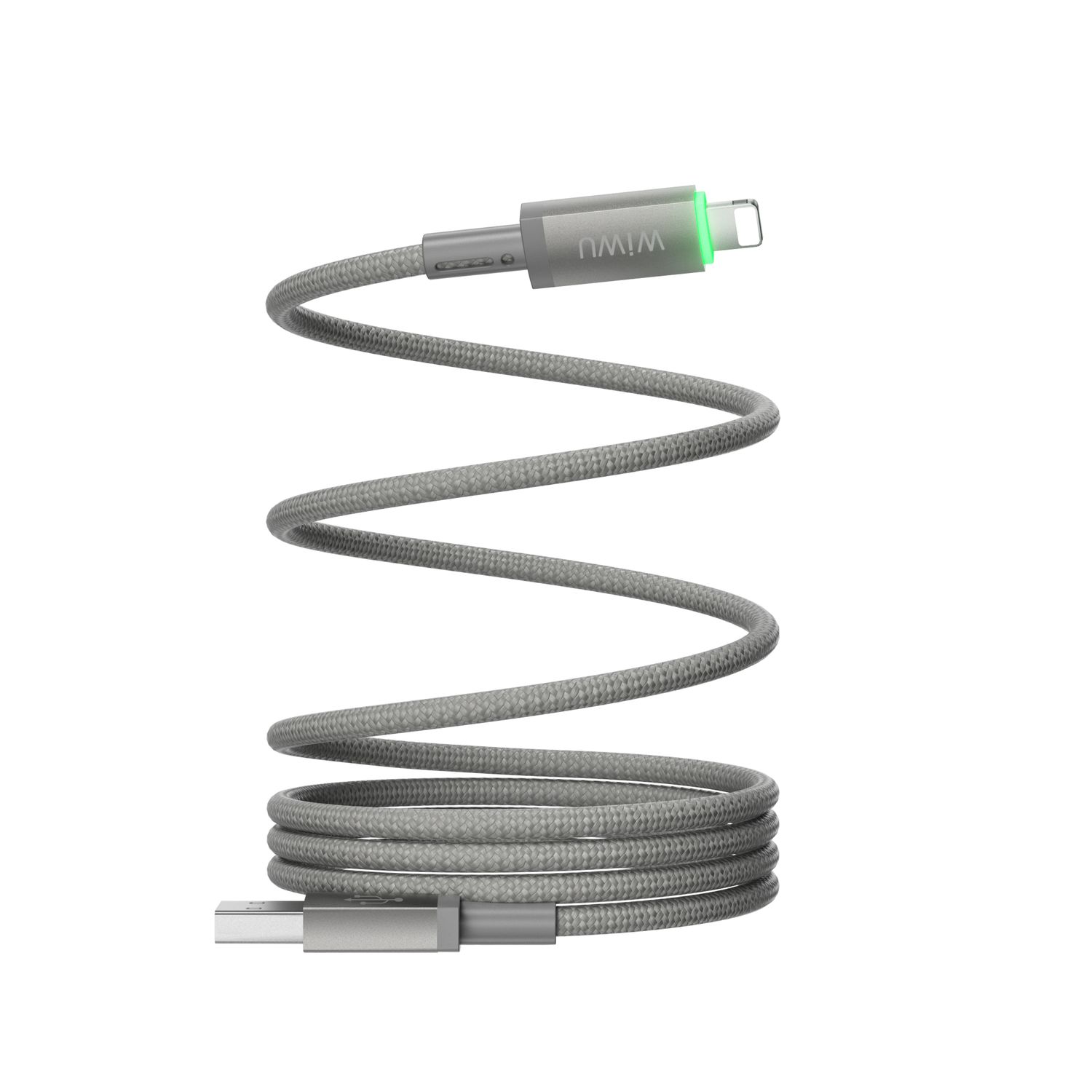 WiWU C081 Maglink USB-A to Lightning Cable, 1M Gray