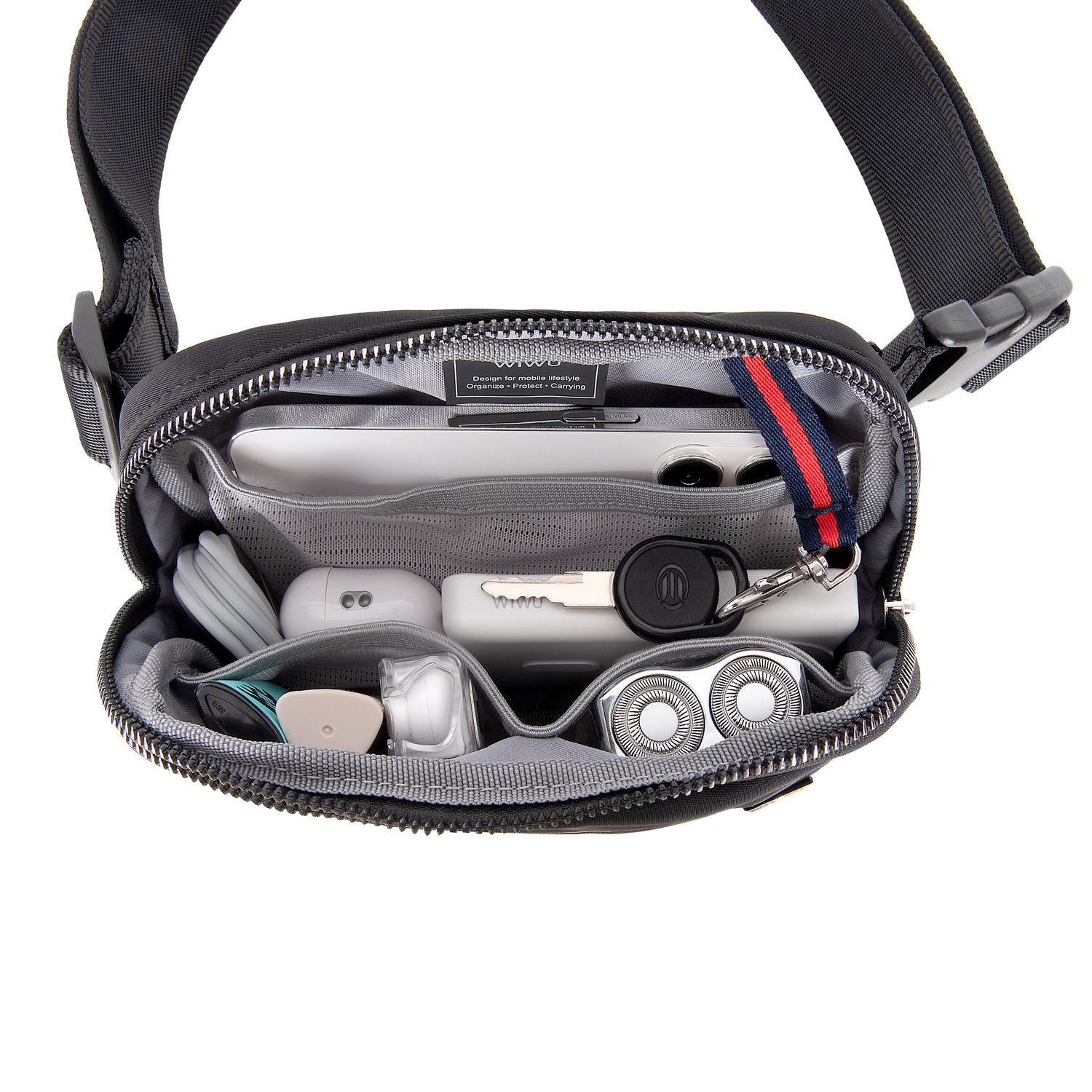 Wiwu Lulu Crossbody Bag,Nylon Black