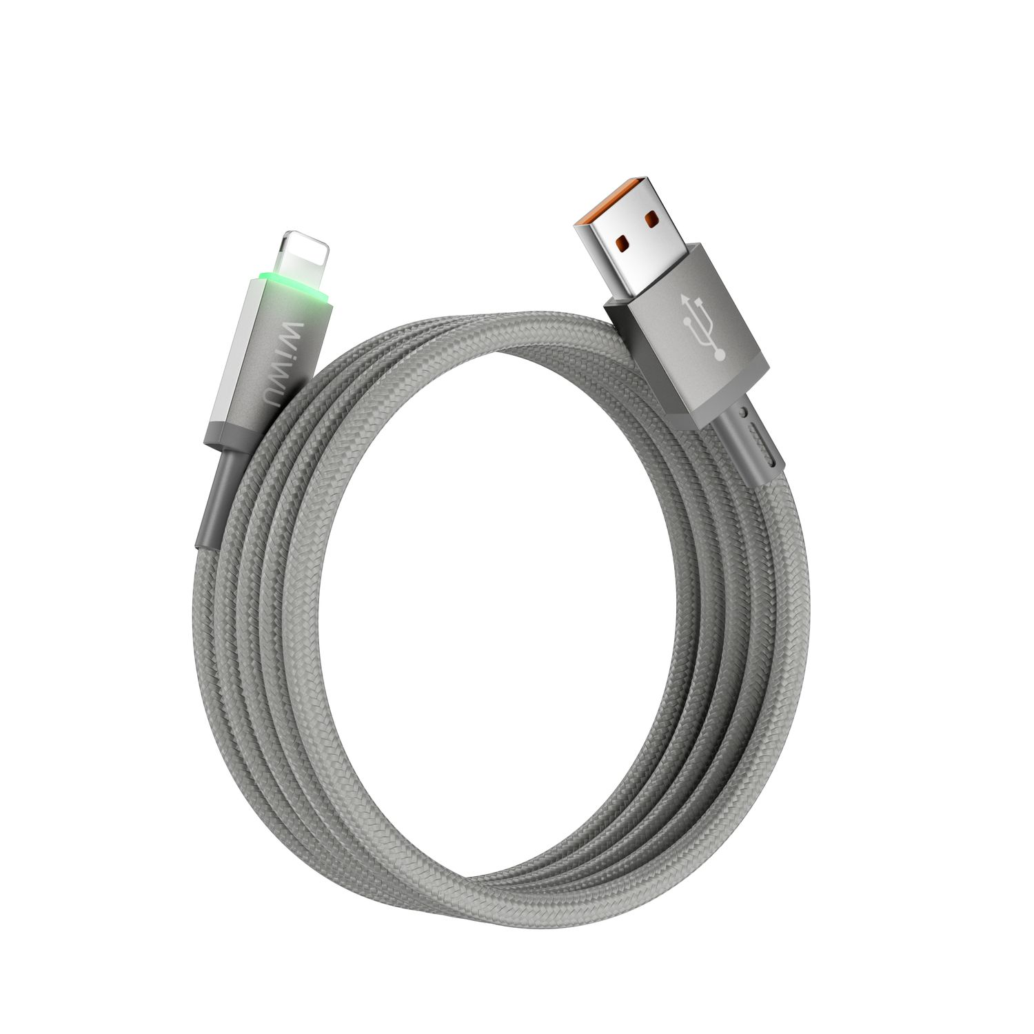 WiWU C081 Maglink USB-A to Lightning Cable, 1M Gray