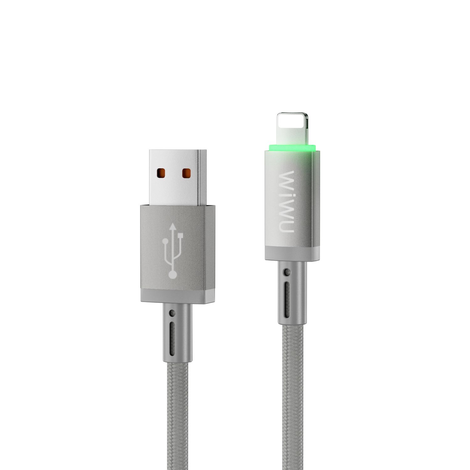WiWU C081 Maglink USB-A to Lightning Cable, 1M Gray