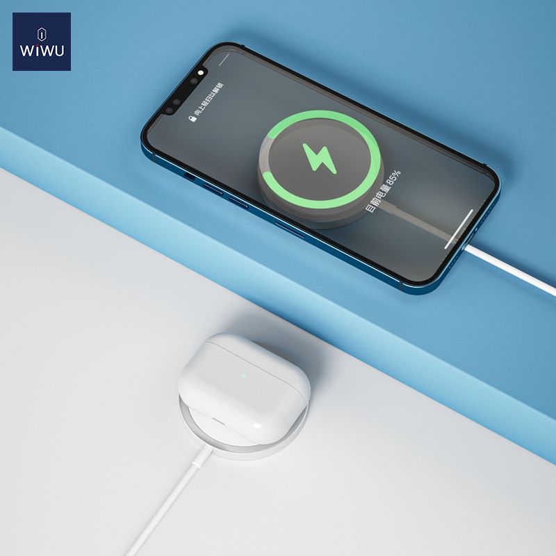 WiWU W009 Magnetic Wireless Charger, White