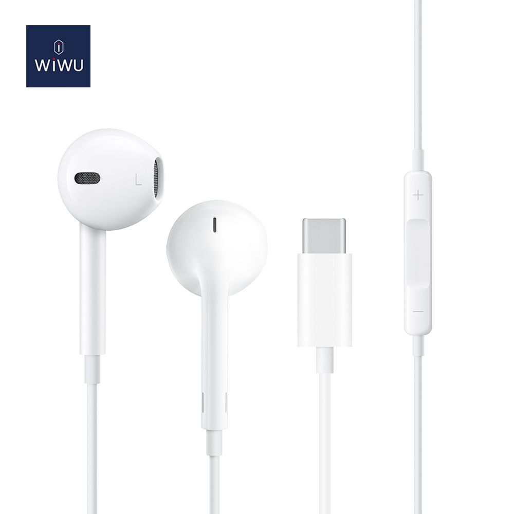 WiWU Wired Type-C Earbuds 303, White