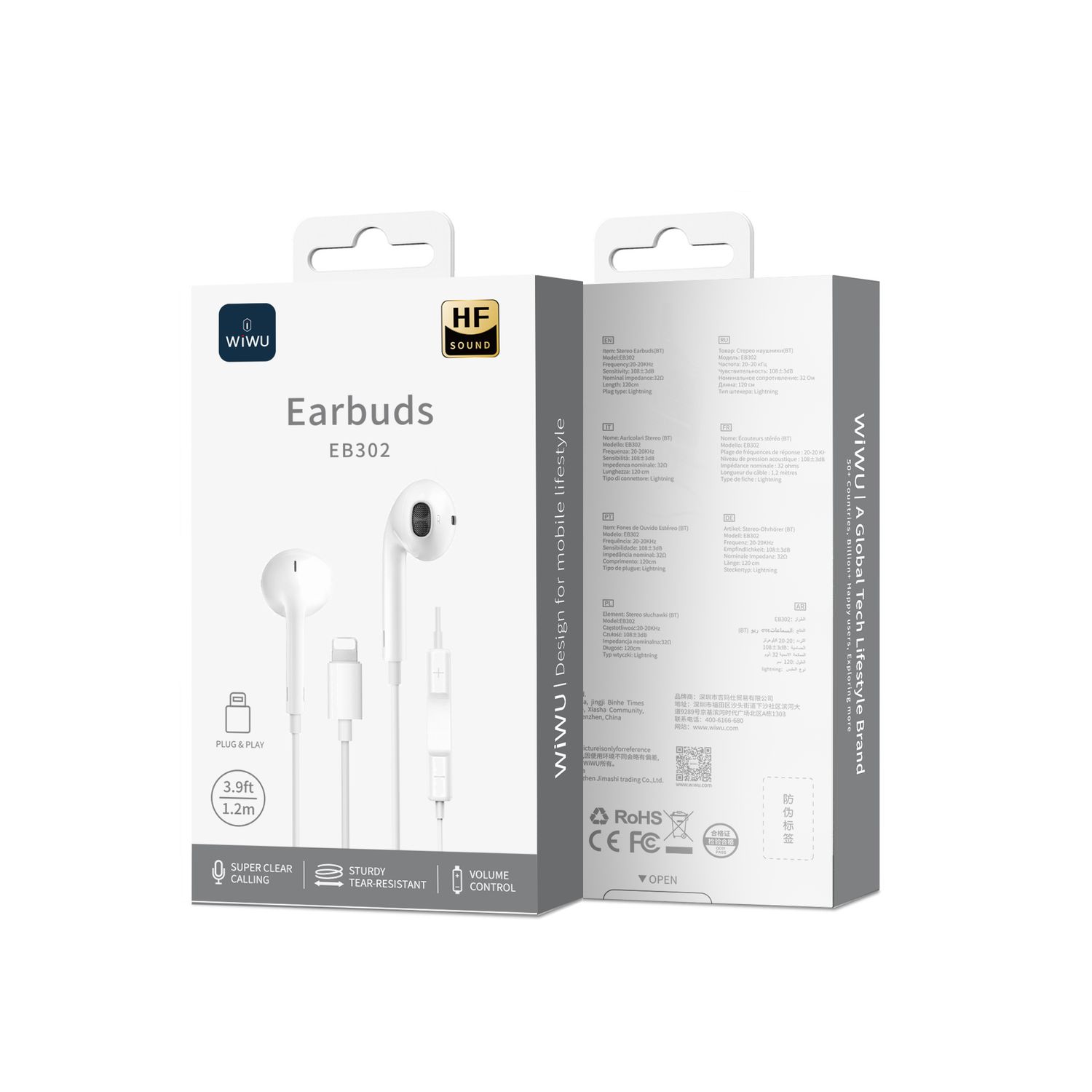 WiWU Earbuds 302, White