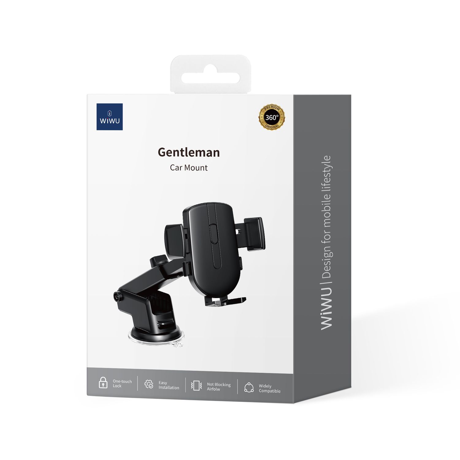 WiWU CH054 Gentleman Car Holder, Black