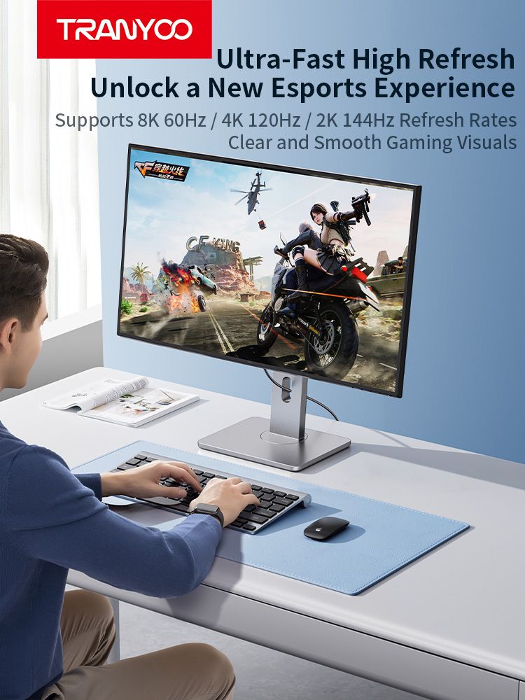 Tranyoo T-G2 HDMI to HDMI 18K/60Hz Cable, 2M Black