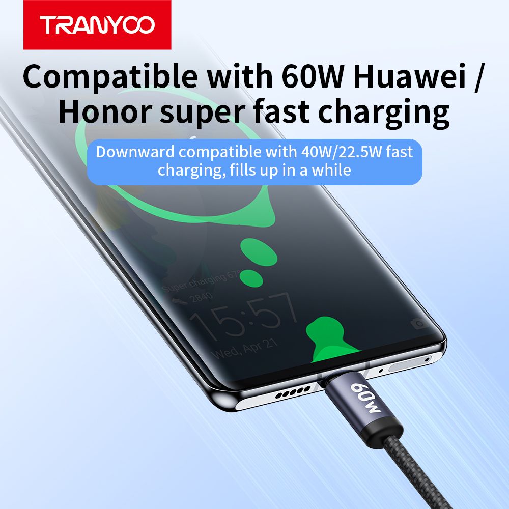 Tranyoo T-P2I Metal Braid PD 60w, Cable