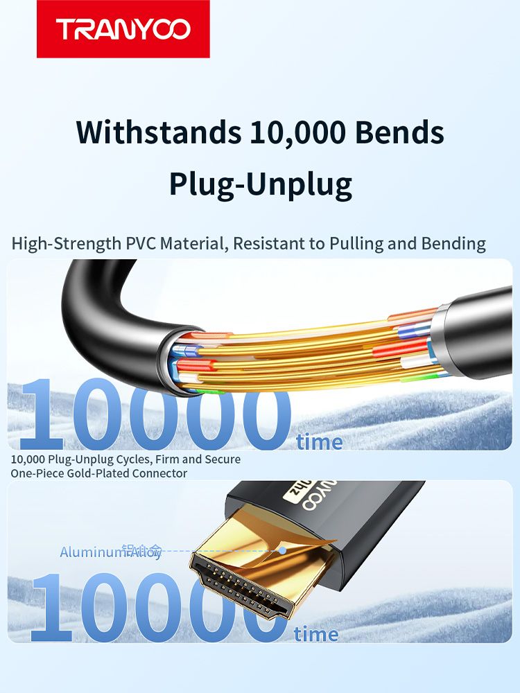 Tranyoo T-G3 HDMI to HDMI 18K/60Hz Cable, 3M Black