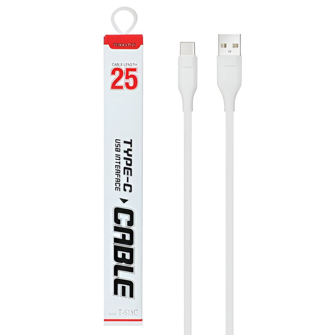 Tranyoo T-S18C USB-A to Type-C Cable, 25cm White