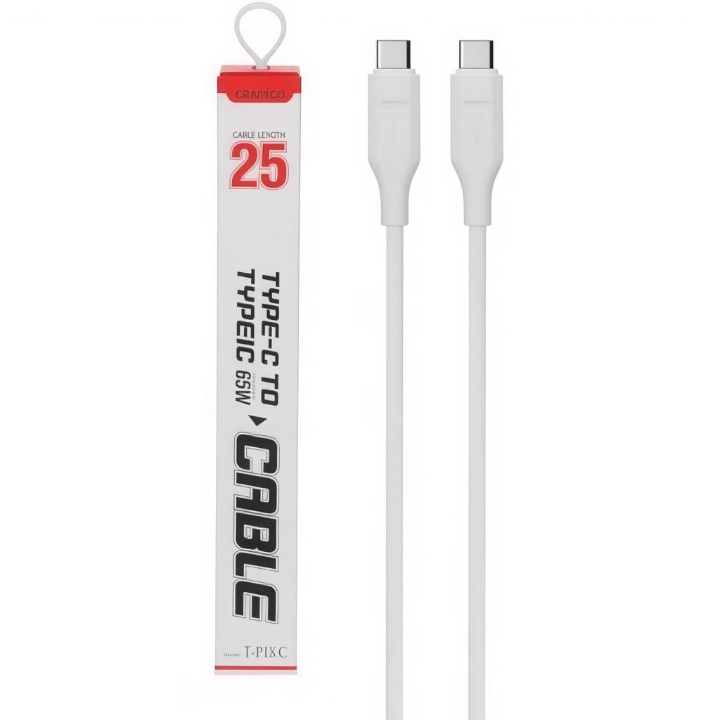 Tranyoo T-P18C Type-C to Type-C Cable, 25cm White
