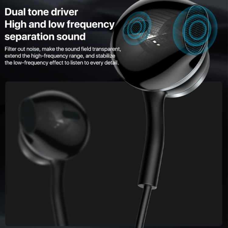 Yesido YH41 Hevy Bass Type-C Headphones, 1.2M Black