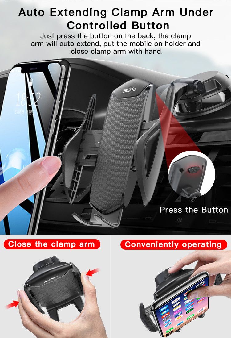 Yesido C99 Car Holder, Black