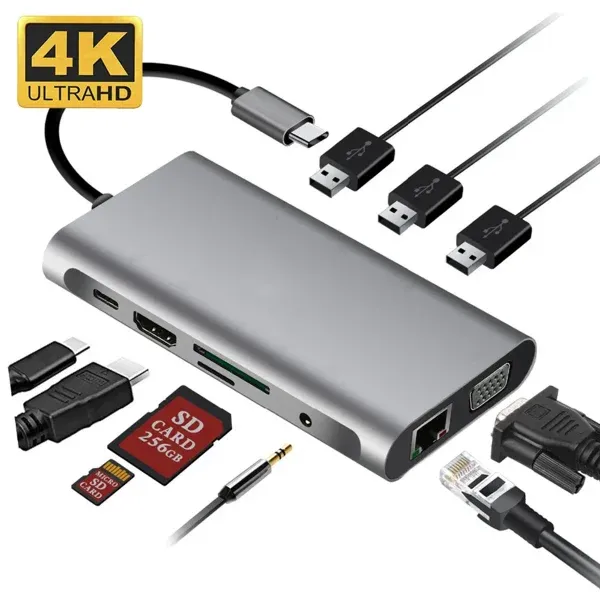 KAXINSI UC-6591 11in1 USB-C Multi-function Dock Station